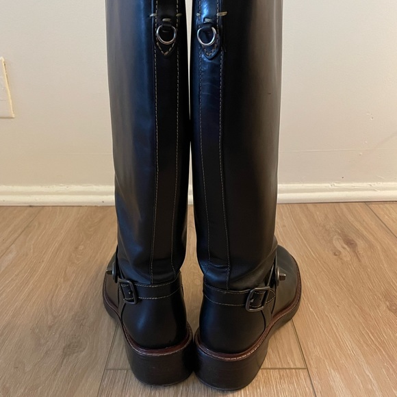 Coach Sutton Leather Black Boots - Picture 2 of 5